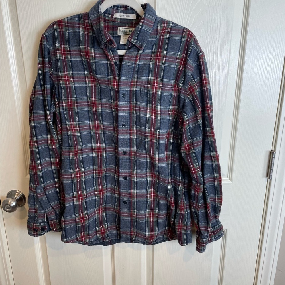 L.L. Bean Scotch Plaid Cotton Flannel Large